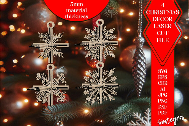 3DChristmas 4Balls Set SVG Laser Cut v40 SVG Sintegra 