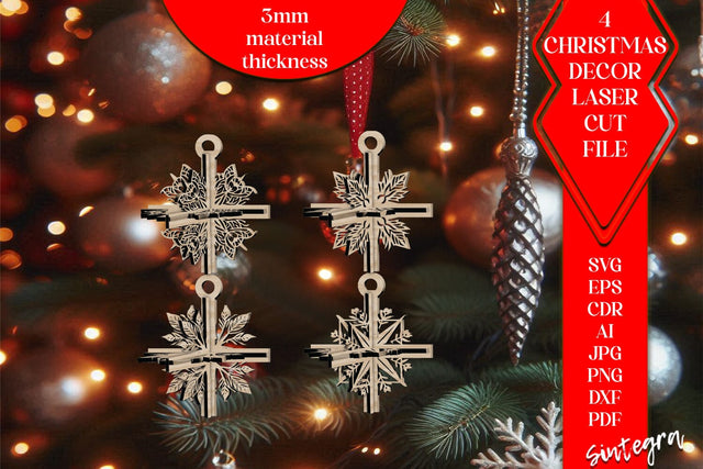 3DChristmas 4Balls Set SVG Laser Cut v41 SVG Sintegra 