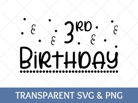 3rd Birthday SVG SVG Paige Cole Studio 