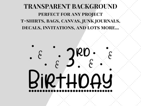 3rd Birthday SVG SVG Paige Cole Studio 