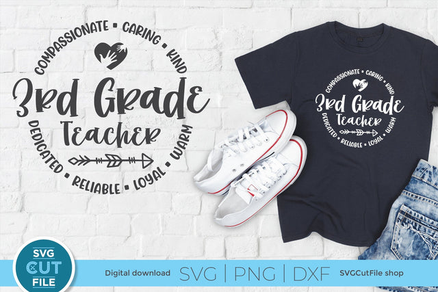 3rd Grade Teacher svg, third grade teacher svg, 3rd Grade, Third Grade SVG SVG Cut File 
