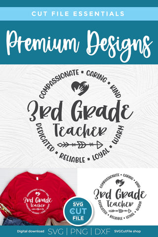 3rd Grade Teacher svg, third grade teacher svg, 3rd Grade, Third Grade SVG SVG Cut File 