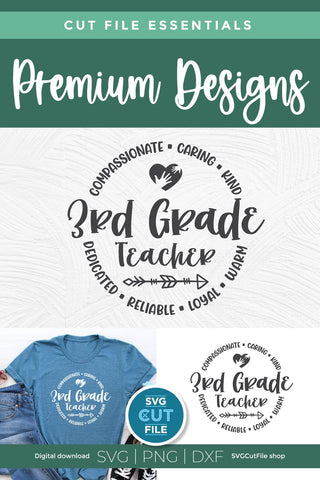 3rd Grade Teacher svg, third grade teacher svg, 3rd Grade, Third Grade SVG SVG Cut File 
