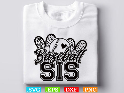 4 Baseball Sis SVG, Sister Fan Shirt Cut Files (Digital Download) SVG Creativeart88 