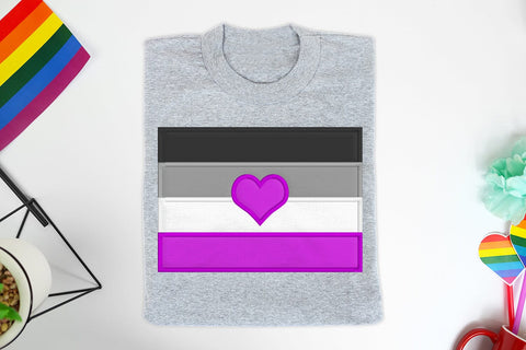 4 Color LGBT Pride Flag Love Applique Embroidery Embroidery/Applique DESIGNS Designed by Geeks 