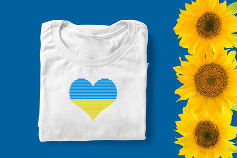 4 Color Striped Heart Embroidery Embroidery/Applique DESIGNS Designed by Geeks 