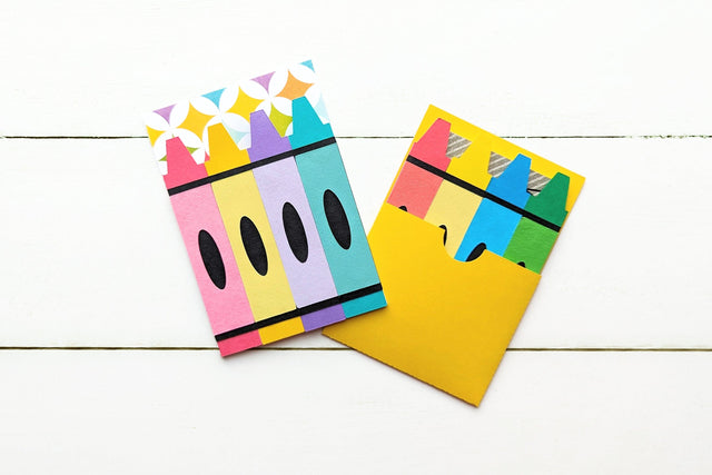 4 Crayons Gift Card Holder SVG SVG Risa Rocks It 