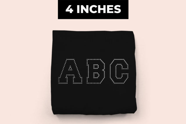 4 Inch Varsity Alphabet SVG Rhinestone Template SVG Risa Rocks It 