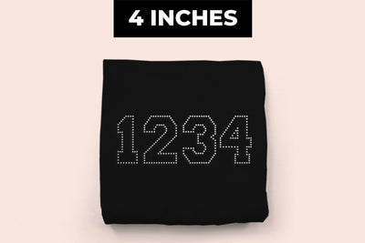 4 Inch Varsity Numbers and Punctuation SVG Rhinestone Template SVG Risa Rocks It 