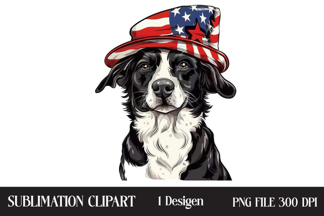 4 of July Patriotic Dog American Flag PNG ,Illustrator Clipart,Quotes and Sayings,Food & Drink,On Sale, Print & Cut Sublimation Newmockups 