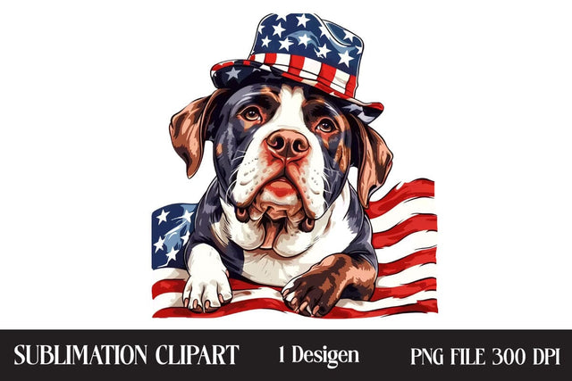 4 of July Patriotic Dog American Flag PNG ,Illustrator Clipart,Quotes and Sayings,Food & Drink,On Sale, Print & Cut Sublimation Newmockups 