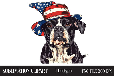4 of July Patriotic Dog American Flag PNG ,Illustrator Clipart,Quotes and Sayings,Food & Drink,On Sale, Print & Cut Sublimation Newmockups 
