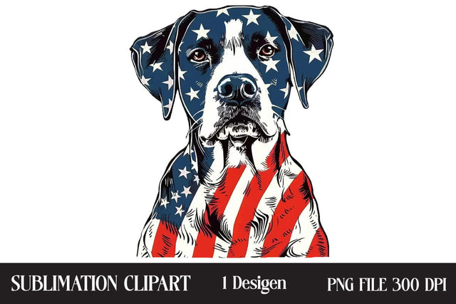 4 of July Patriotic Dog American Flag PNG ,Illustrator Clipart,Quotes and Sayings,Food & Drink,On Sale, Print & Cut Sublimation Newmockups 