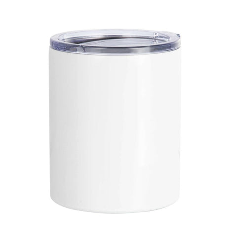 4 Pack 10oz Stainless Steel Sublimation Lowballs with Lids Physical Craft Express 