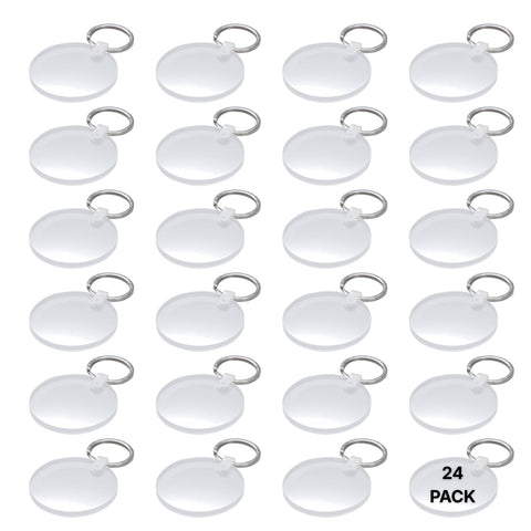 4-Pack Acrylic Round Keyrings – Sublimation & UV DTF Blanks Physical Craft Express 24-Pack 