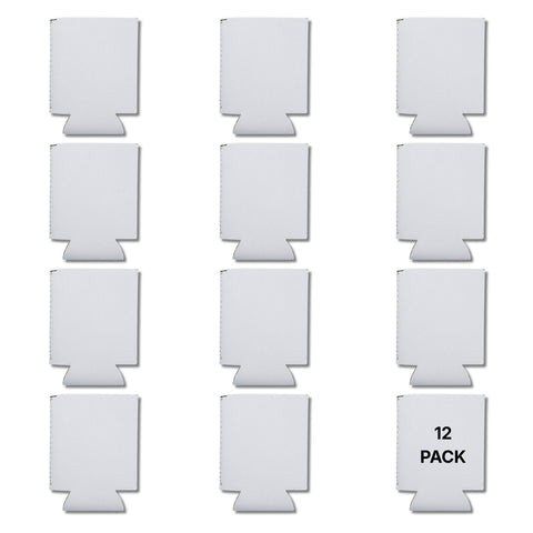 4 Pack Sublimation Neoprene Can Coolers – 12oz White Physical Craft Express 12-Pack 