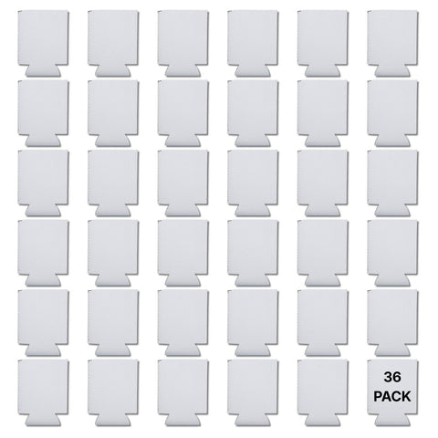 4 Pack Sublimation Neoprene Can Coolers – 12oz White Physical Craft Express 36-Pack 