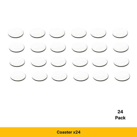 4-Pack White Round Coasters – Sublimation Hardboard Blanks Physical Craft Express 24-Pack 