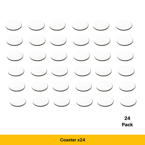 4-Pack White Round Coasters – Sublimation Hardboard Blanks Physical Craft Express 36-Pack 