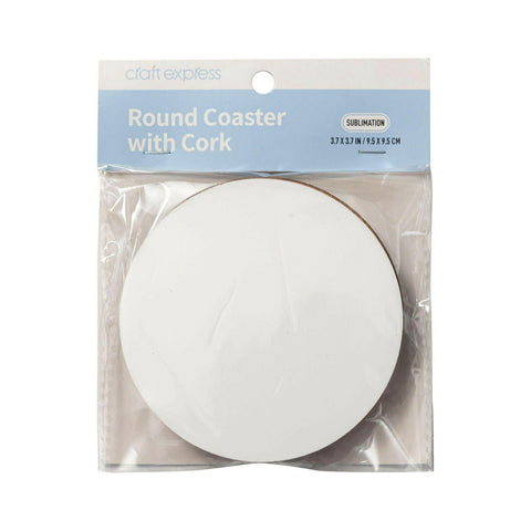 4-Pack White Round Coasters – Sublimation Hardboard Blanks Physical Craft Express 