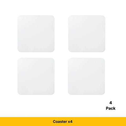 4-Pack White Square Coasters | Craft Express Sublimation Hardboard Blanks Physical Craft Express 4-Pack 