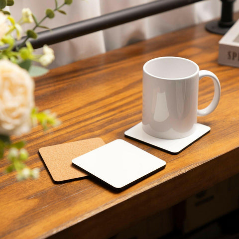 4-Pack White Square Coasters | Craft Express Sublimation Hardboard Blanks Physical Craft Express 