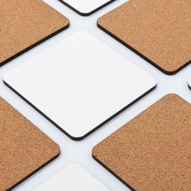 4-Pack White Square Coasters | Craft Express Sublimation Hardboard Blanks Physical Craft Express 