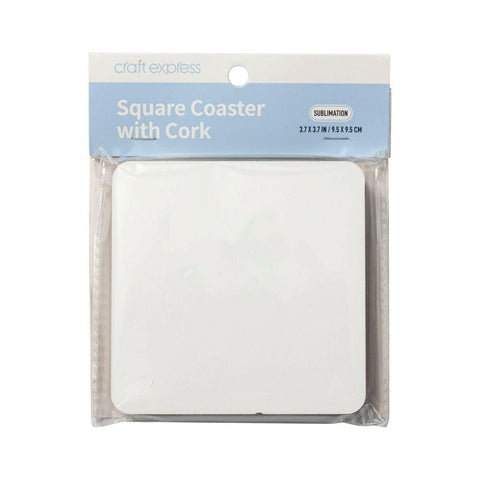 4-Pack White Square Coasters | Craft Express Sublimation Hardboard Blanks Physical Craft Express 