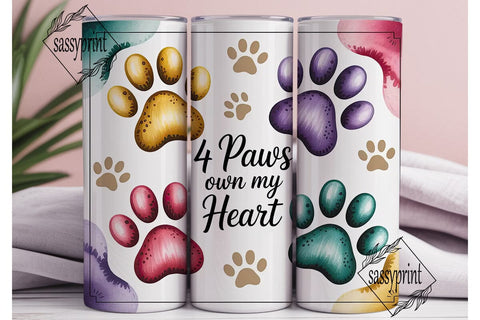 4 Paws Own My Heart Tumbler Wrap Sublimation sassyprint 