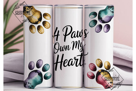 4 Paws Own My Heart Tumbler Wrap Sublimation sassyprint 