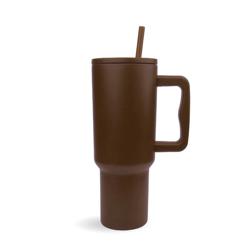 40 oz Handled Tumbler Modern II Matte - Brown Physical DIY Craft Warehouse 