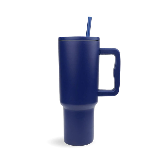 40 oz Handled Tumbler Modern II Matte - Navy Blue Physical DIY Craft Warehouse 
