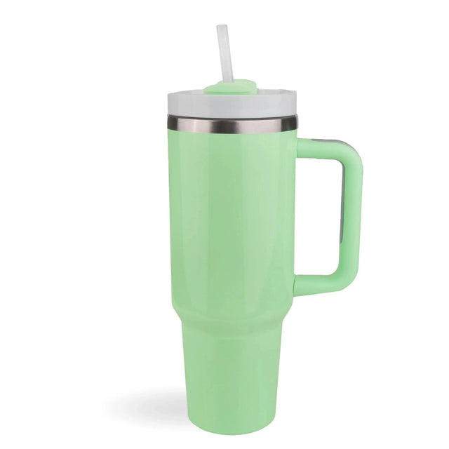 40 oz Handled Tumbler Standard Glossy - Light Green Physical DIY Craft Warehouse 