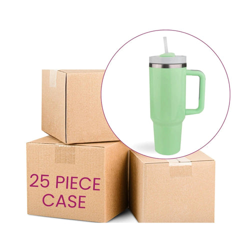 40 oz Handled Tumbler Standard Glossy - Light Green Physical DIY Craft Warehouse 