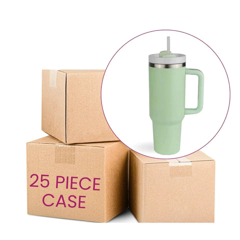 40 oz Handled Tumbler Standard Matte - Light Green | Master Maker Crafts Physical DIY Craft Warehouse 