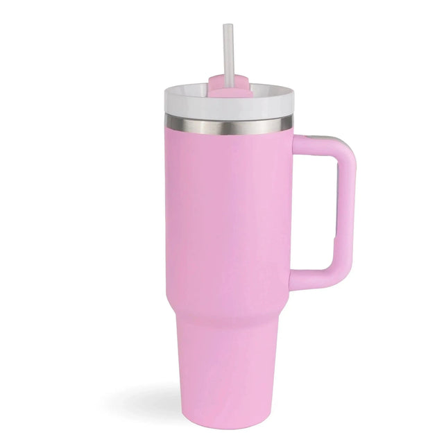 40 oz Handled Tumbler Standard Matte - Pink | Master Maker Crafts Physical DIY Craft Warehouse 