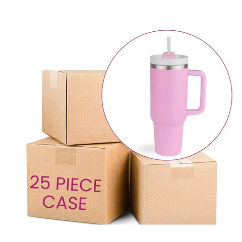 40 oz Handled Tumbler Standard Matte - Pink | Master Maker Crafts Physical DIY Craft Warehouse 