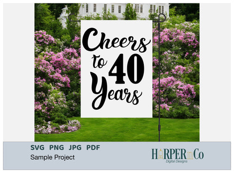 40 Year SVG PNG Cut EPS File SVG HarperNCo 