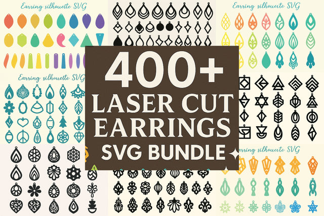 400+ Laser Cut Earrings SVG Mega Bundle SVG MD JOYNAL ABDIN 