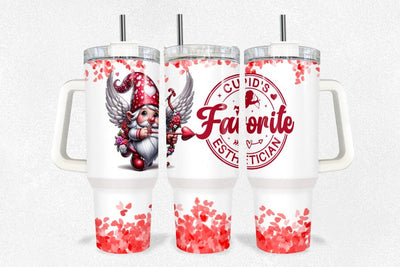 40oz Esthetician's Valentine Tumbler Wrap Sublimation BijouBay 