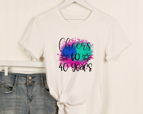 40th Birthday Sublimation Designs Bundle, 6 40th Birthday PNG Files, 40 And Fabulous PNG, Hello Forty PNG, Cheers To 40 Years PNG, Vintage 1986 PNG Sublimation HappyDesignStudio 