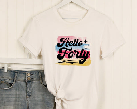 40th Birthday Sublimation Designs Bundle, 6 40th Birthday PNG Files, 40 And Fabulous PNG, Hello Forty PNG, Cheers To 40 Years PNG, Vintage 1986 PNG Sublimation HappyDesignStudio 