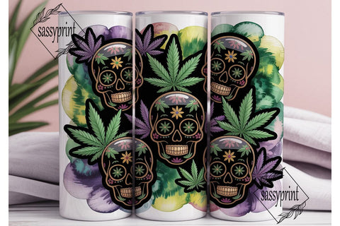 420 Skull Tumbler Wrap Sublimation sassyprint 