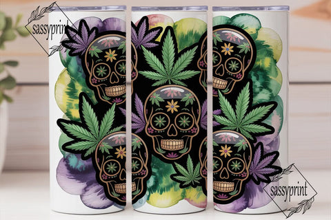 420 Skull Tumbler Wrap Sublimation sassyprint 
