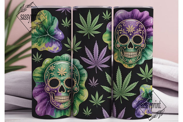 420 Skull Tumbler Wrap Sublimation sassyprint 