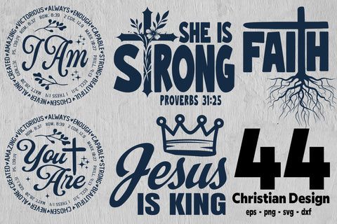 44 Jesus SVG Design Bundle , Religious Svg, Christian Svg, Jesus Svg, Bible Verses Svg, Faith Svg SVG DesignDestine 