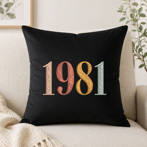 45th Birthday Embroidery File, Born in 1981 Birthday Gift, 1981 Machine Embroidery Design Embroidery/Applique DESIGNS PatternFeed8 