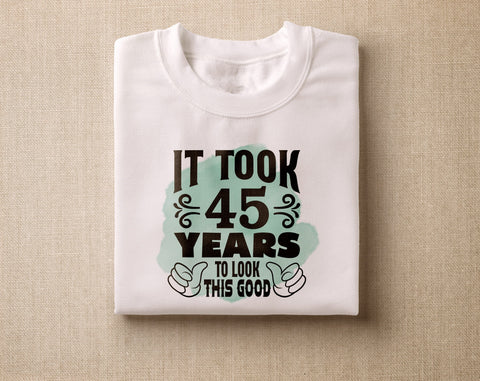 45th Birthday Sublimation Designs Bundle, 6 45th Birthday PNG Files, 45 And Fabulous PNG, Cheers To 45 Years PNG, Hello Forty Five PNG, Vintage 1981 PNG Sublimation HappyDesignStudio 