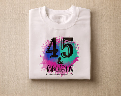 45th Birthday Sublimation Designs Bundle, 6 45th Birthday PNG Files, 45 And Fabulous PNG, Cheers To 45 Years PNG, Hello Forty Five PNG, Vintage 1981 PNG Sublimation HappyDesignStudio 