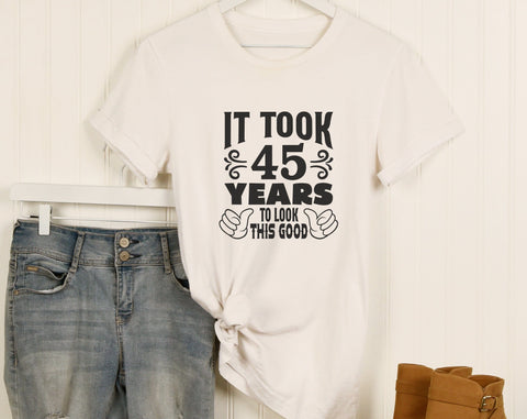 45th Birthday SVG Bundle, 6 Designs, 45th Birthday Shirt SVG, 45 And Fabulous SVG, Cheers To 45 Years SVG, Legend Since 1980 SVG, Vintage 1980 SVG SVG HappyDesignStudio 